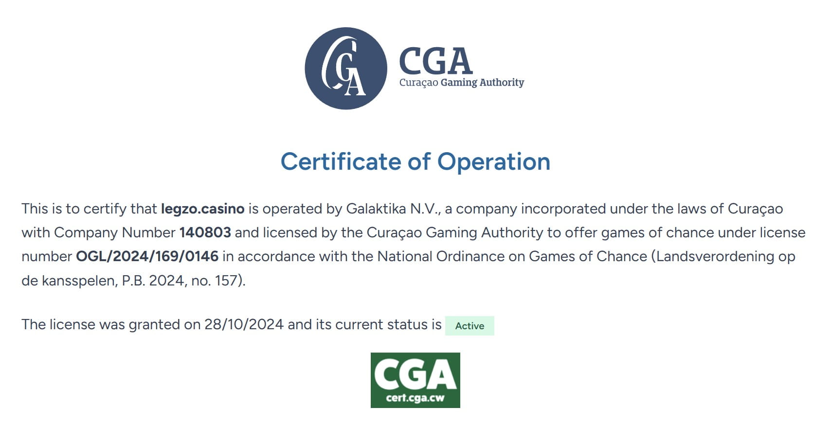 Curacao eGambling License
